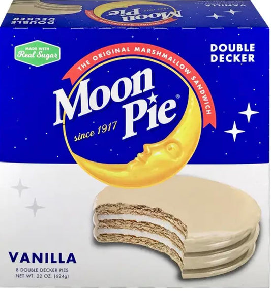 Moon Pie Double Decker Chocolate Marshmallow Sandwich, 22 oz, 8 Count 3 x Boxes 24 Moon Pies