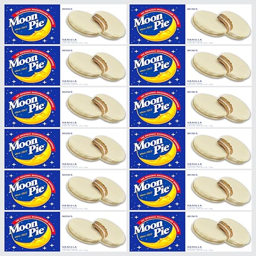 Mini Moon Pies – 72 Count (12 Boxes, 6 Each) Individually Wrapped – Bulk Snacks for Office, Staff, Clients, Meetings, Training, Events – Wholesale Treats Classroom School snacks