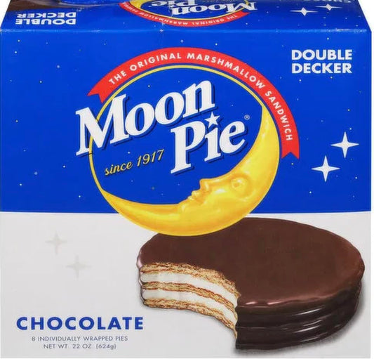 Moon Pies Double Decker Bulk 64 Individually Wrapped Moon Pie 8 Boxes 8 Each Box Case lot x 1(Banana)